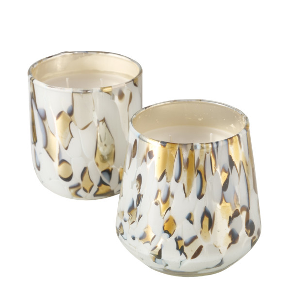 Kerzentopf ZEENA in mehrfarbig aus Glas