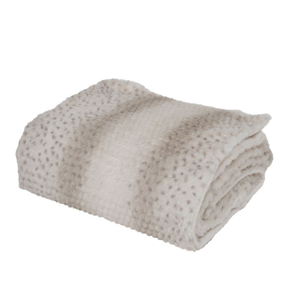 Decke ELDAR in beige aus Polyester