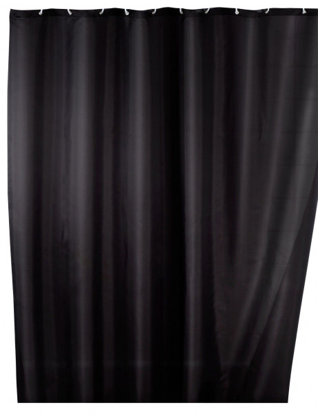Antischimmel-Duschvorhang UNI in schwarz aus Polyester