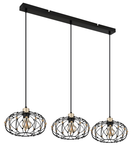 Hängeleuchte GREYS in schwarz aus Metall