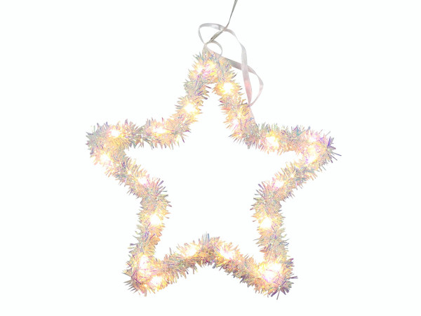 Leuchtobjekt LED STAR in weiß aus Kunststoff