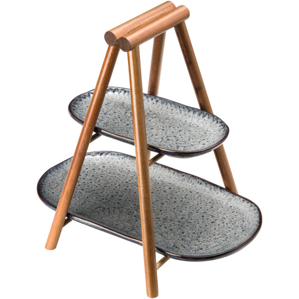 Etagere LEONARDO MATERA in anthrazit aus Holz