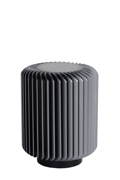 Tischleuchte TURBIN in grau aus Aluminium