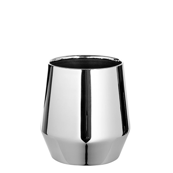 Vase LINEA in silberfarben aus Edelstahl