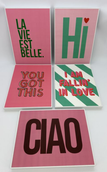 Wanddeko COLORI in mehrfarbig aus Holz