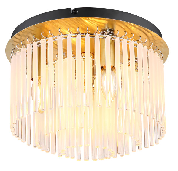 Deckenleuchte GORLEY in goldfarben aus Glas