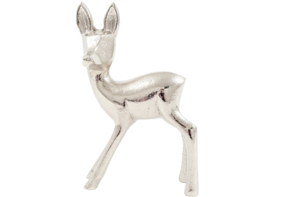 Rehkitz RALF in silberfarben aus Aluminium