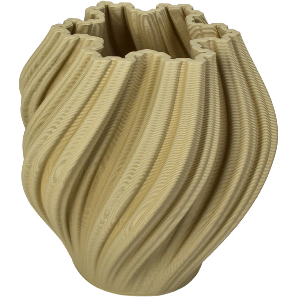 Vase BEIGE in beige aus Porzellan