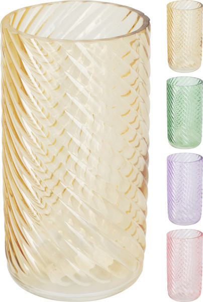 Vase ALICE in mehrfarbig aus Glas
