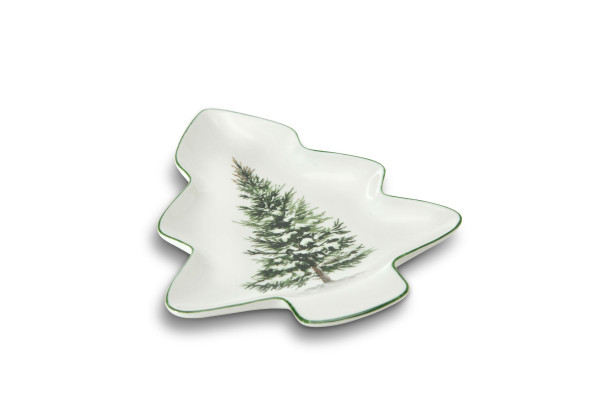 Platte TREE in weiß aus Bone China