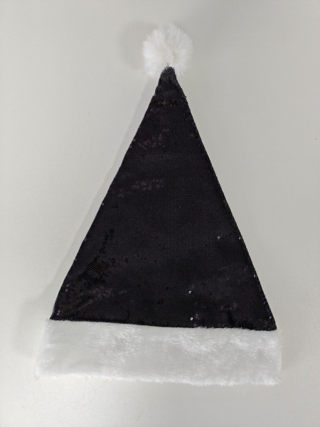 Mütze PAILLETTEN in schwarz aus Stoff