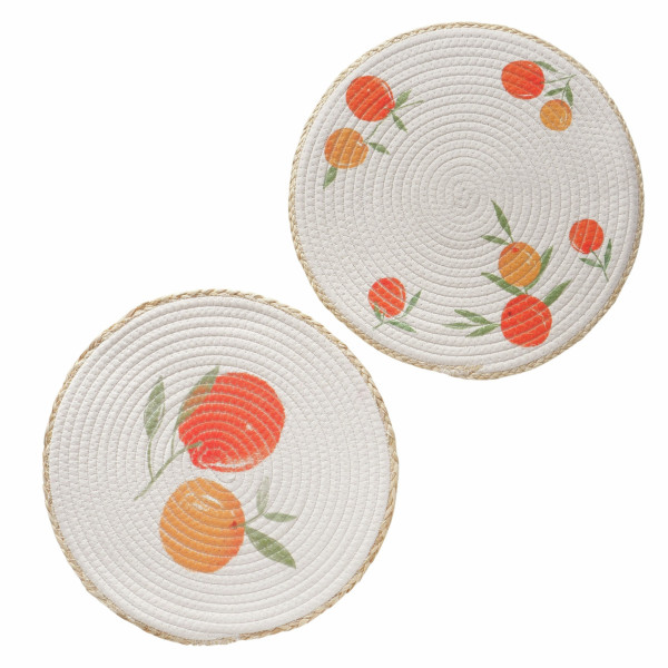 Tischset FRUITS in mehrfarbig aus Materialmix