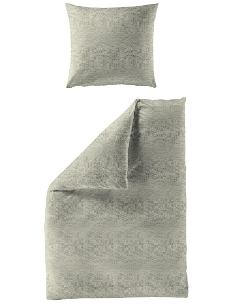 Bettwäsche SELIMA Seersucker in lindgrün aus Baumwolle