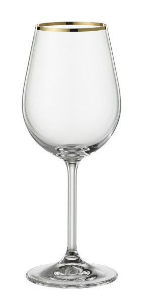 Rotweinkelch SIMPLY GOLDRAND in klar aus Glas