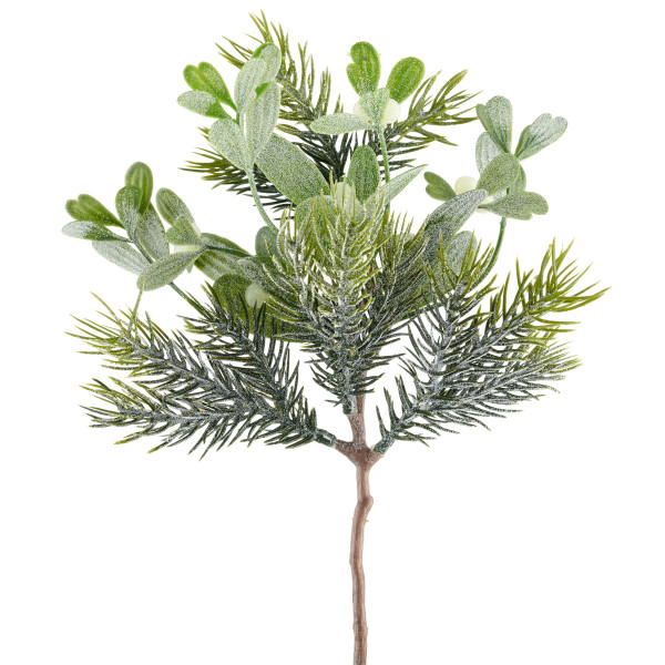 Tannen/Mistelpick in grün aus Kunststoff