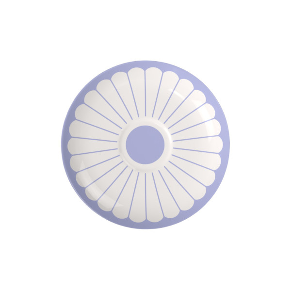 Untertasse Fleur bleu in blau aus Bone China