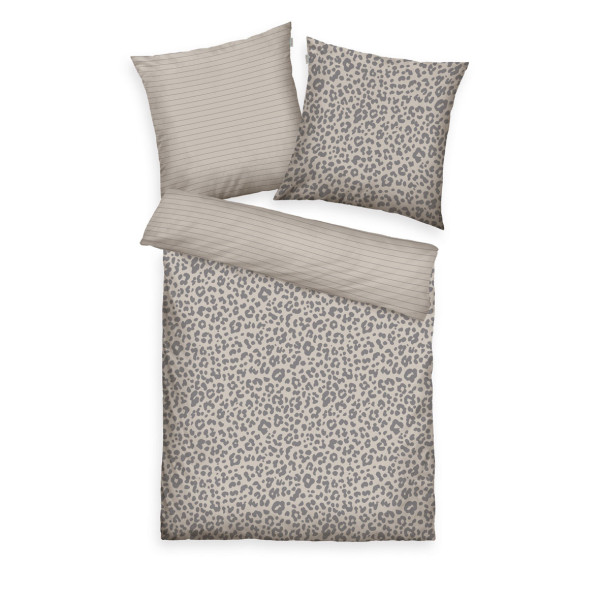 Bettwäsche TOM TAILOR Flanell in grau aus Baumwolle