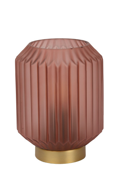 Tischleuchte SUENO in rose aus Glas