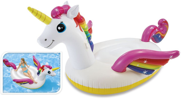 Schwimmtier EINHORN in mehrfarbig aus Kunststoff
