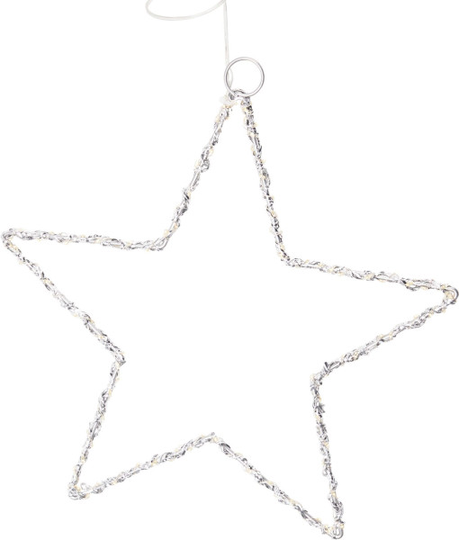 Weihnachtsstern LED in silberfarben aus Eisen