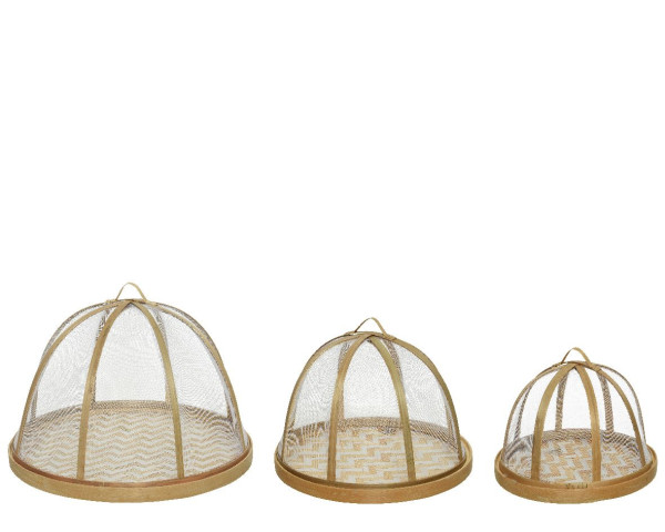 Abdeckhaube in beige aus Bambus