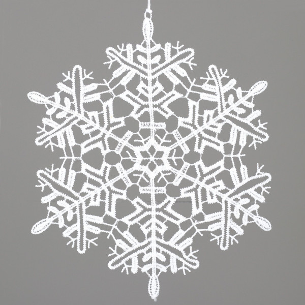 Christbaumschmuck Hänger ORNAMENT HÄKEL in weiß aus Polyester