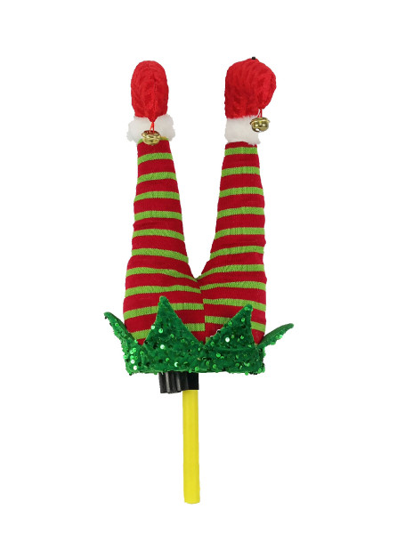 Tanzende Elfenbeine in rot/grün aus Stoff