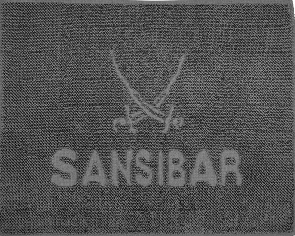 Badematte SANSIBAR PEBBLE in anthrazit aus Baumwolle