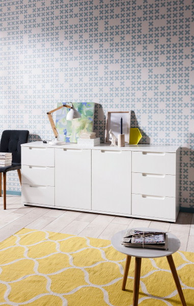 Sideboard self NELLI in weiß aus Dekor