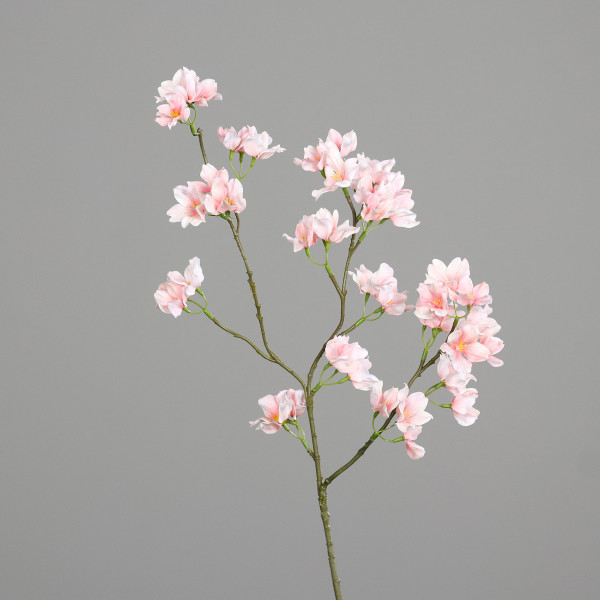 Kunstblume Kirschblütenzweig in apricot aus Kunststoff