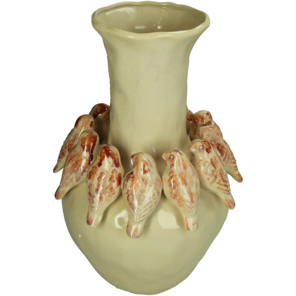 Vase BIRD in terracotta aus Steingut