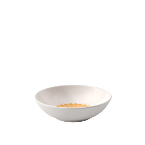 Dessertschale Fleur soleil in weiß aus Bone China
