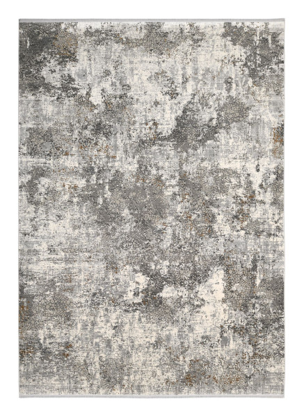 Teppich LOTUS BOUND in braun/weiß aus Mischgewebe