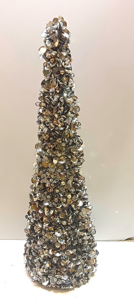 Pyramide PAILLETTEN/PERLEN in Smoke aus Kunststoff