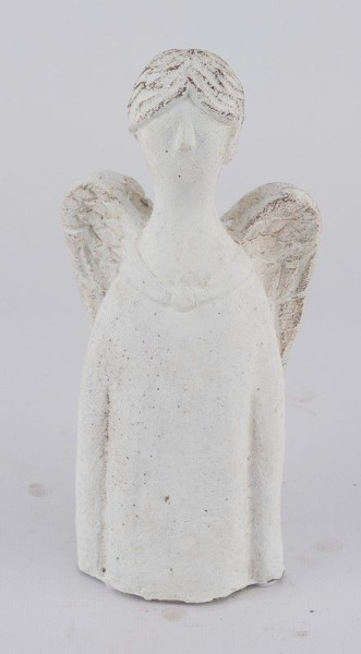 Engel in weiß aus Zement