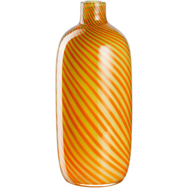 Vase LEONARDO FILO COLORI in gelb aus Glas
