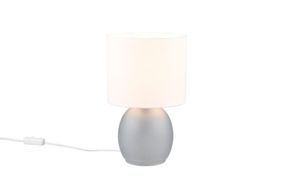 Tischleuchte VELA in grau aus Materialmix