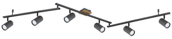 Wand-/Deckenspot ROBBY in graphit aus Metall