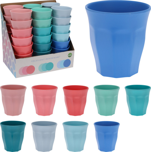 Becher PASTELL in mehrfarbig aus Melamin