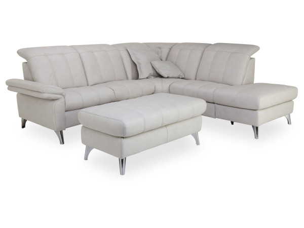Polsterecke PARA in LIGHTGREY aus Stoff