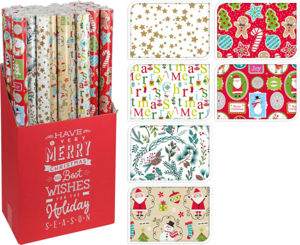 Geschenkpapier Rolle in mehrfarbig aus Papier