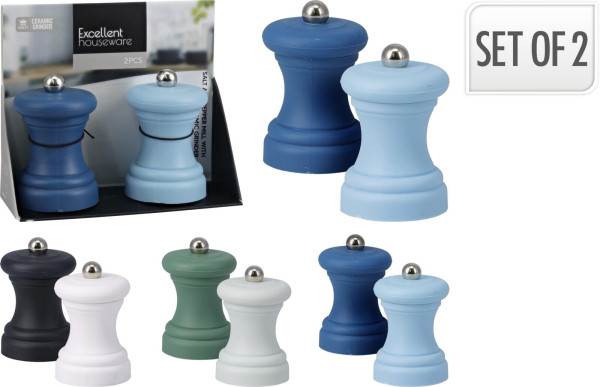 Salz-/Pfeffermühle Set COLORI in mehrfarbig aus Materialmix
