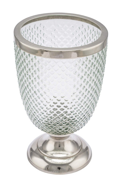 Windlicht in weiß aus Glas