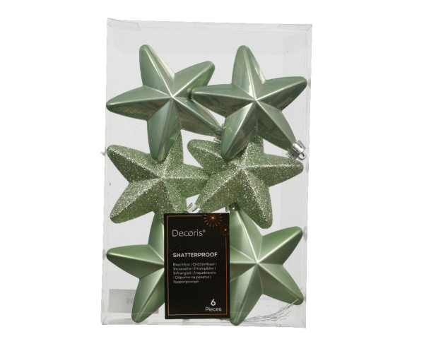 Christbaumschmuck Hänger STAR grün in grün aus Kunststoff