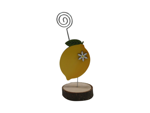Kartenhalter LEMON in grün aus Holz