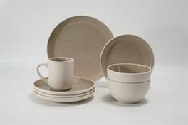 Kombiservice LONDON in taupe aus Steinzeug