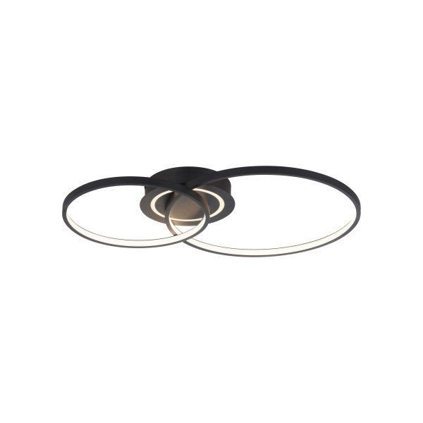 Deckenleuchte LED ASMINA in schwarz aus Materialmix