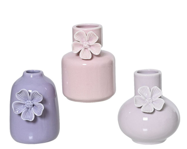 Vase FLOWER in mehrfarbig aus Porzellan