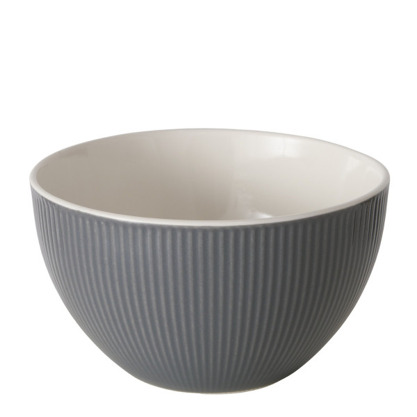 Müslischale RANURA anthrazit in grau aus Bone China