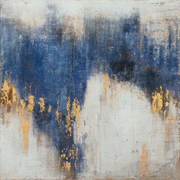 Gemälde ABSTRAKT BLAU UND GOLD